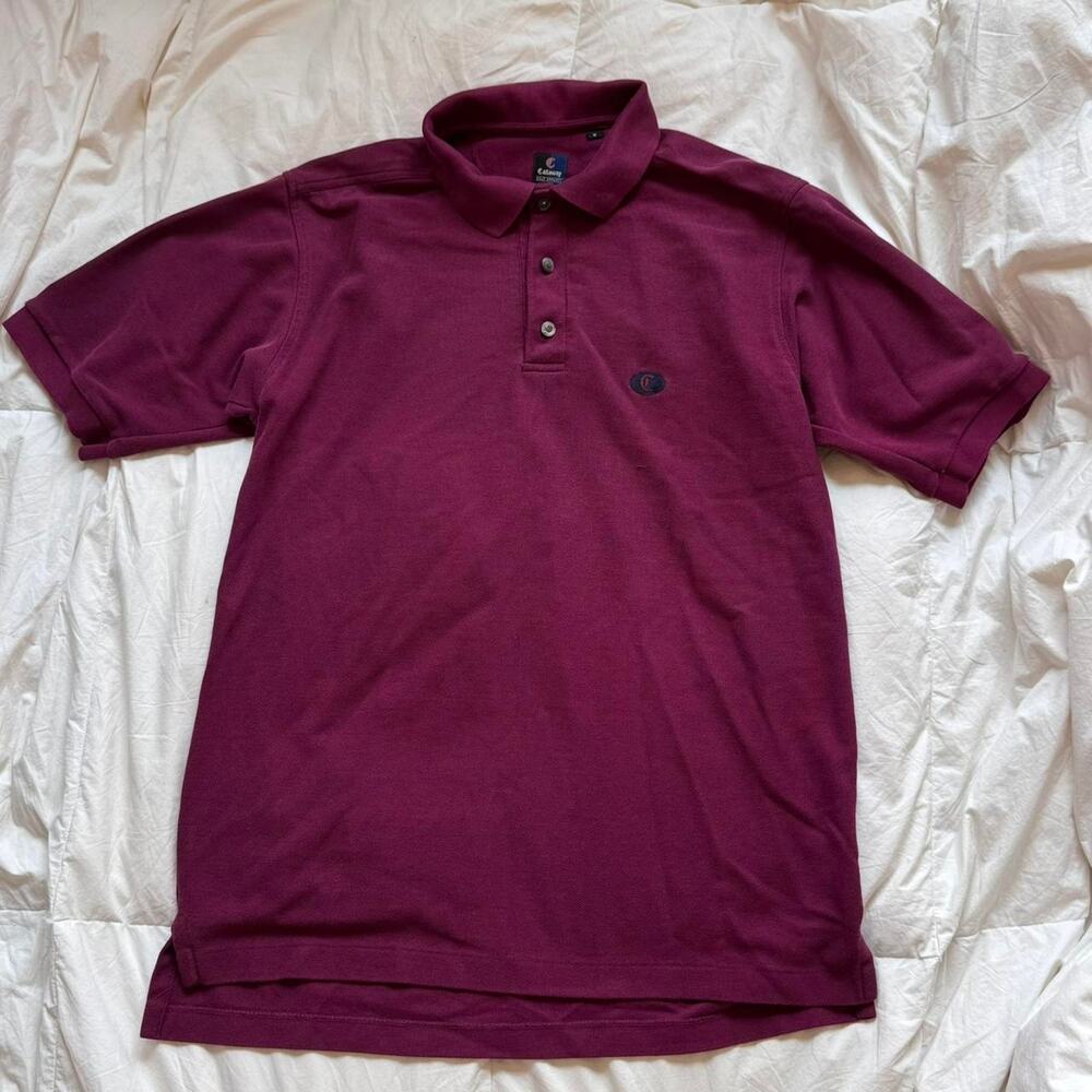 Vintage burgundy‎ golf polo has callaway sz M oversize USA academia preppy